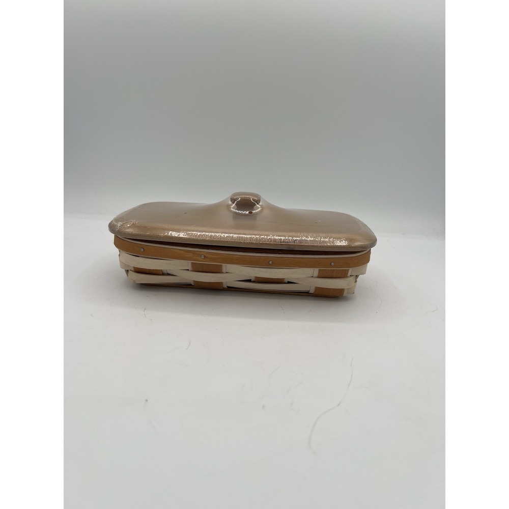 🌟 Longaberger 2013 Rectangle Booking Basket Combo - New/Rare-Ivory/WB 🌟